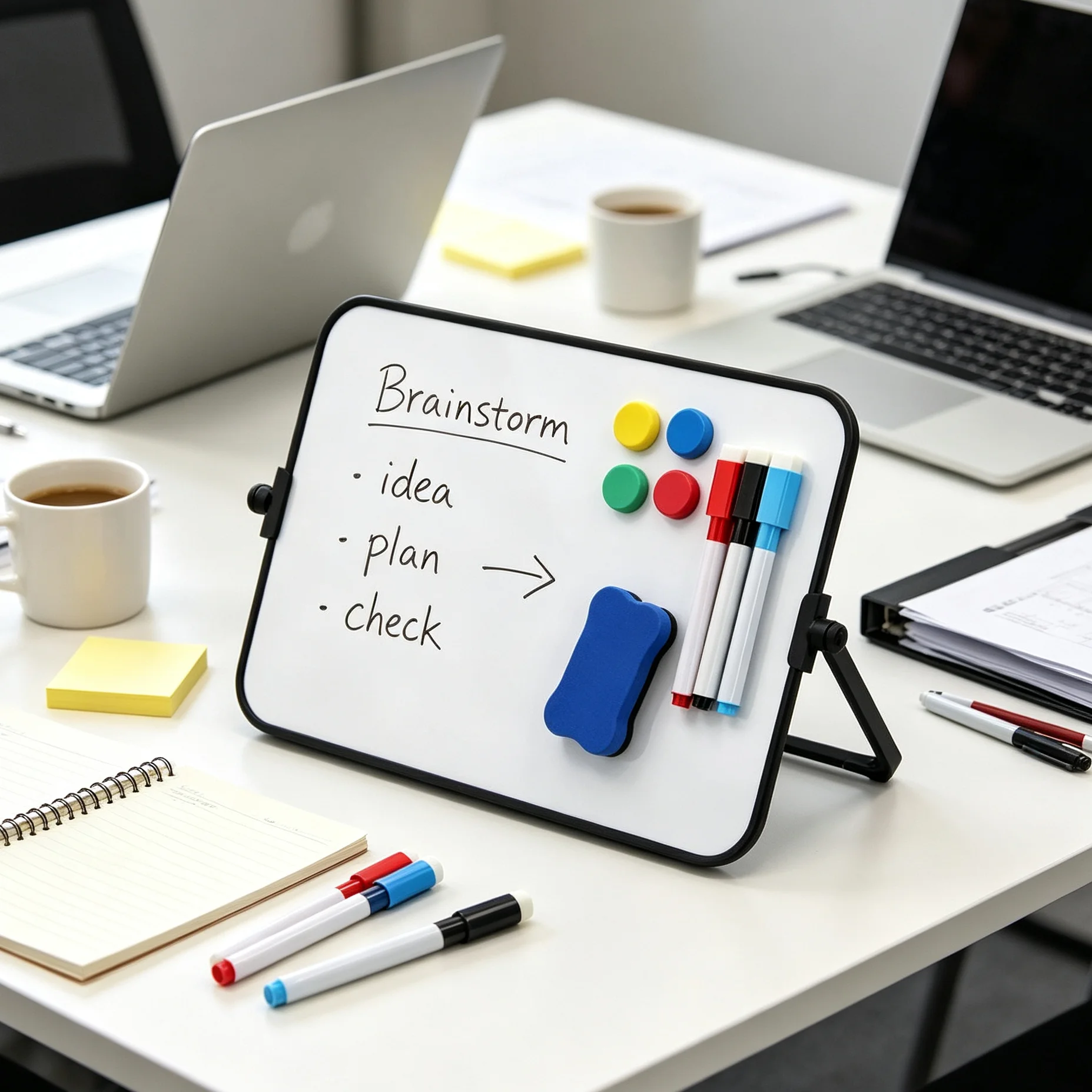 Erasable Magnetic Stand Small Whiteboard Writing Board for Home Use Double-Sided Small Blackboard
