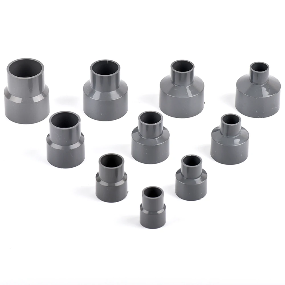 20/25/32/40/50mm Garden Irrigation Hose Fittings PVC Straight Reducer Fittings Water Tube Aquarium Adapter