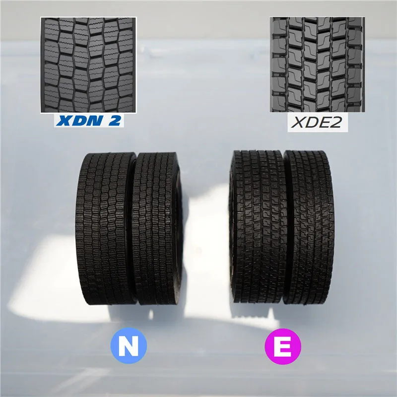 2pcs Rubber Tire Width 22/28mm for 1/14 Tamiya RC Truck Trailer Tipper Scania 770S MAN Benz Actros 3363 Volvo Car Diy Parts