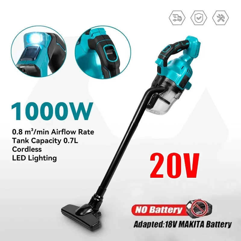 Cordless Handheld Electric Vacuum Cleaner 1000W Powerful Rechargeable Household Indoor Cleaning Tools For Makita 18V Battery