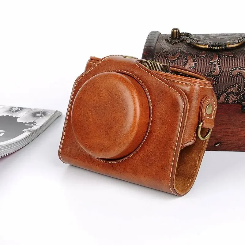 حافظة جلدية للكاميرا غطاء حقيبة لكاميرات كانون PowerShot G7X Mark2 G7XII G7X II