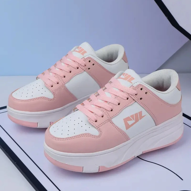 Туфли на четыре колеса, прогулочная обувь для мальчиков и девочек, повседневные спортивные туфли на открытом воздухе, шлепанцы и термоусадочные туфли для школьников, кроссовки