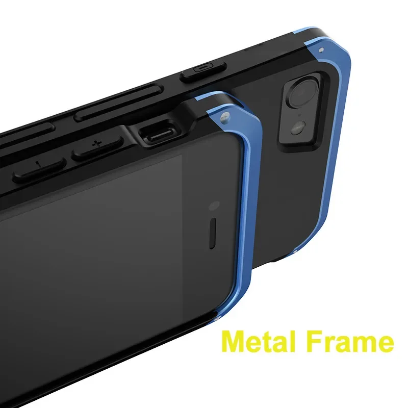 Shockproof Metal Armor Case For iPhone SE 2022 Case Aluminum Metal Frame Matte PC Full Cover Funda For iPhone SE 2020 Case Cqoue