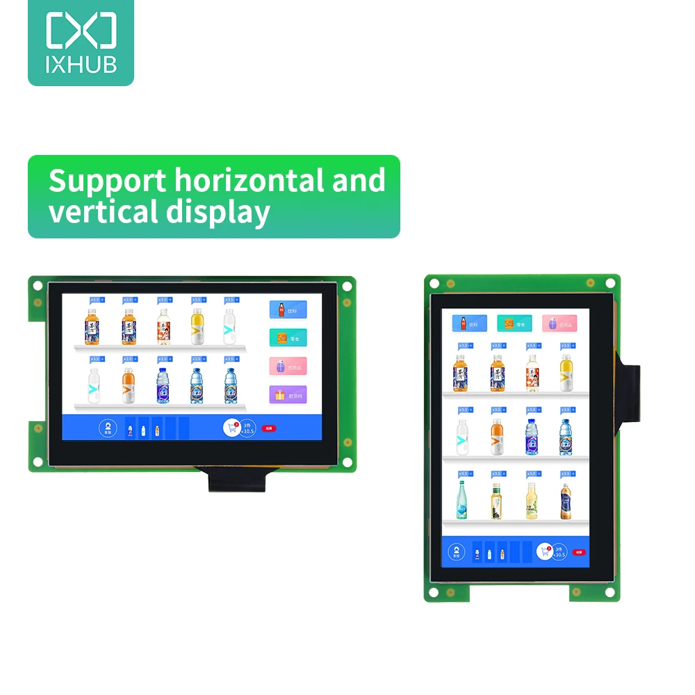 Tela Android Linux Smart Display, Ubuntu, HMI, IXHUB, HMI, 4G RAM, 128G ROM, Wi-Fi, Bluetooth, 4.3 ", RGB, LCD, Módulo TFT, Placa-mãe