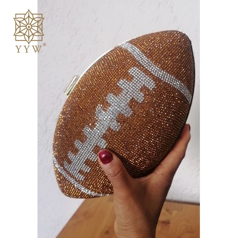 bolsas de noite de forma de futebol bolsas de strass de luxo senhoras embreagem bolsa de festa de cocktail embreagem de noite cadeia crossbody bag 01