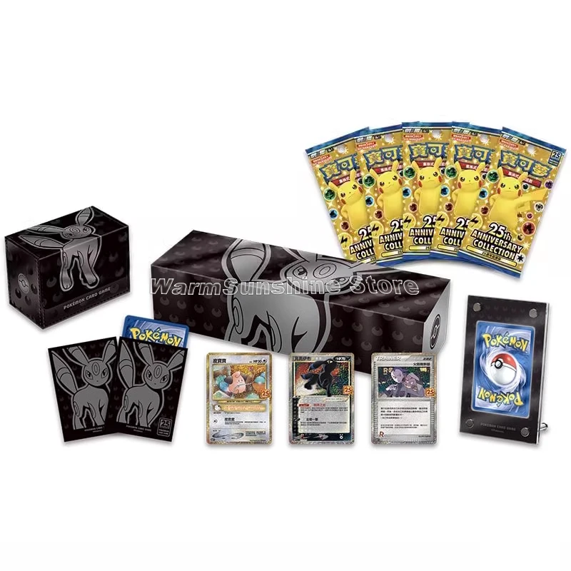 Oryginalne karty Pokemon PTCG tradycyjna chińska wersja S8A pudełko na 25. rocznicę prezenty urodzinowe dla dzieci