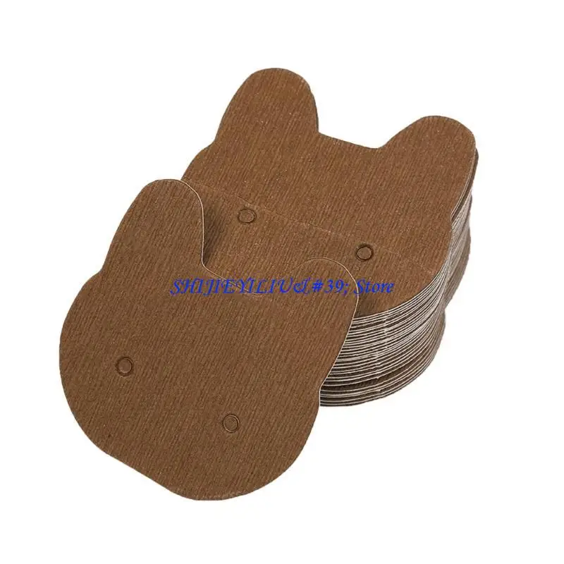 

E21f 50pcs/set милые кошки в форме ушей -шпильки с серьгами с серьгами карты