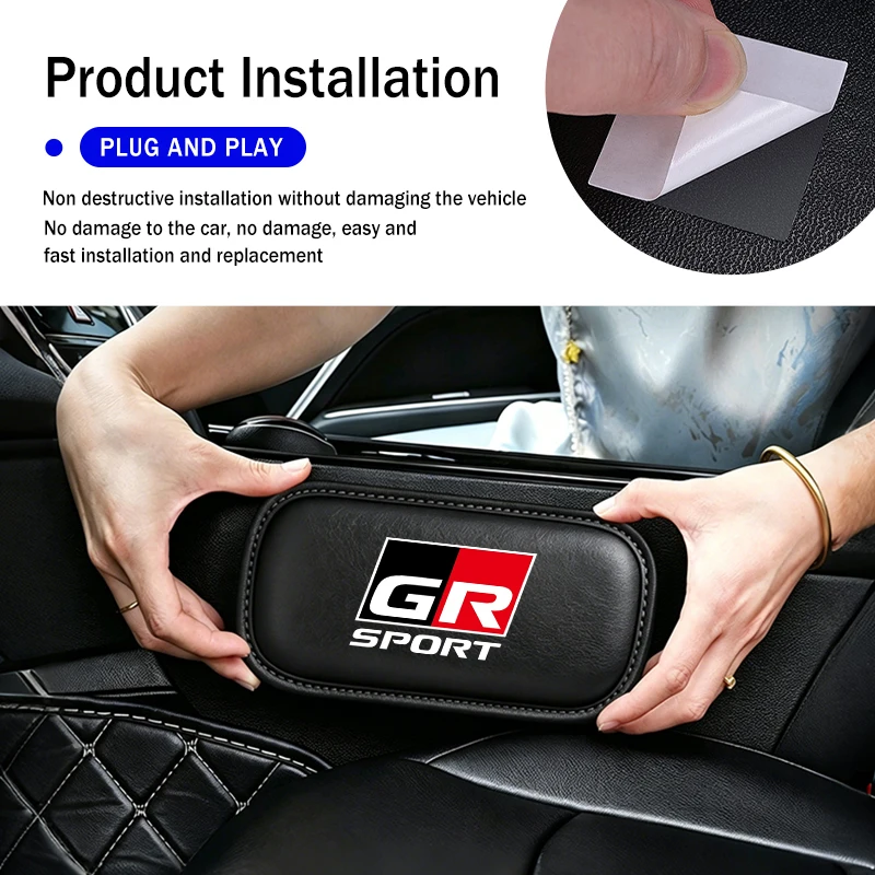 Picture 3: Car Knee Cushion Elbow Support Pad Auto Door Leg Rest Protector For Toyota GRsport Yaris Corolla Rav4 CHR Auris Cruiser