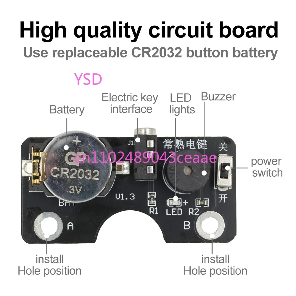 Morse Code CW Transmission Training Circuit Board Electric Key Sound Light Suitable for Manual Keys