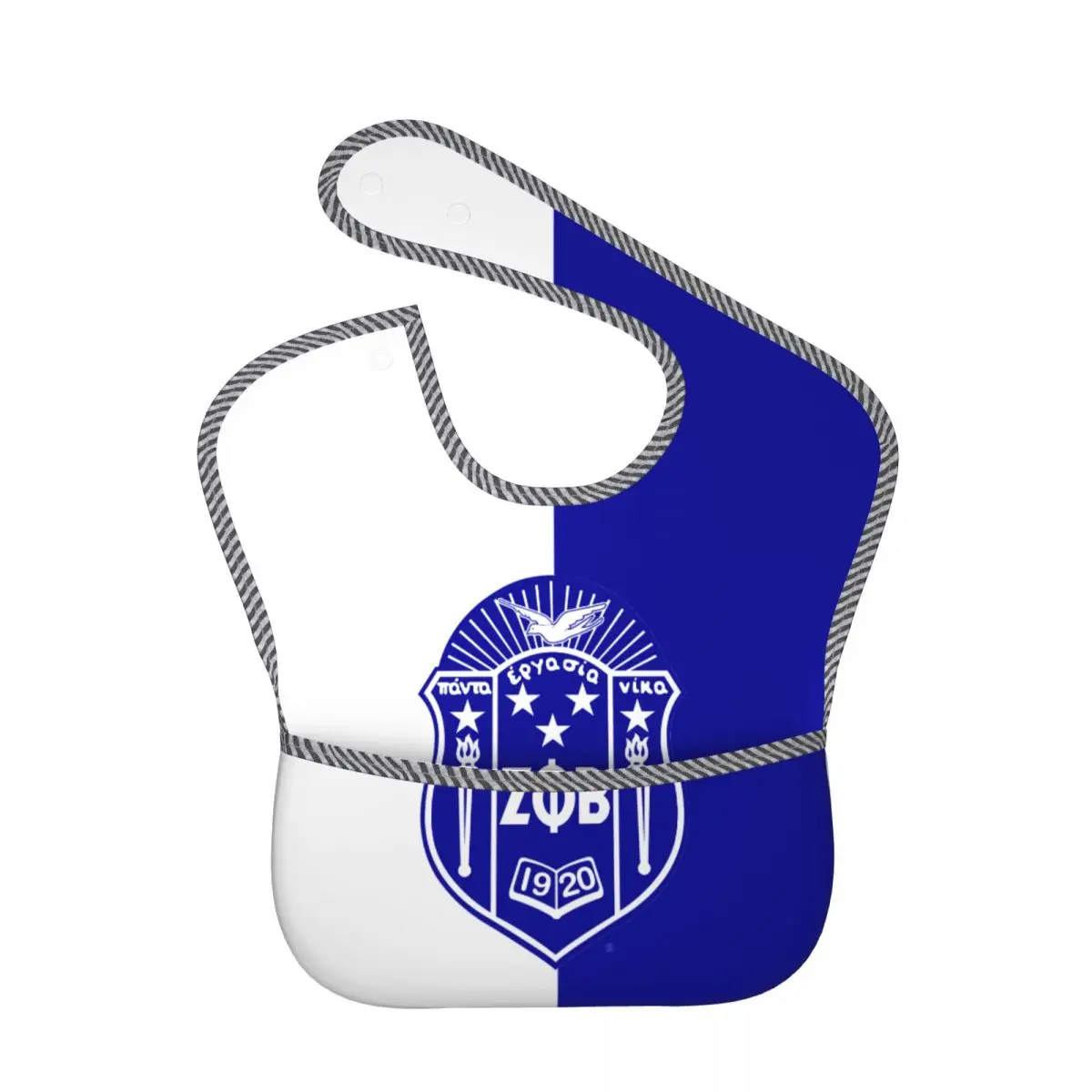 Zeta Phi Beta ZPB Sorority Baby Bibs for Baby Boy or Girl, Adjustable Bib Baby and Toddler Bib for Eating, Waterproof Fabric