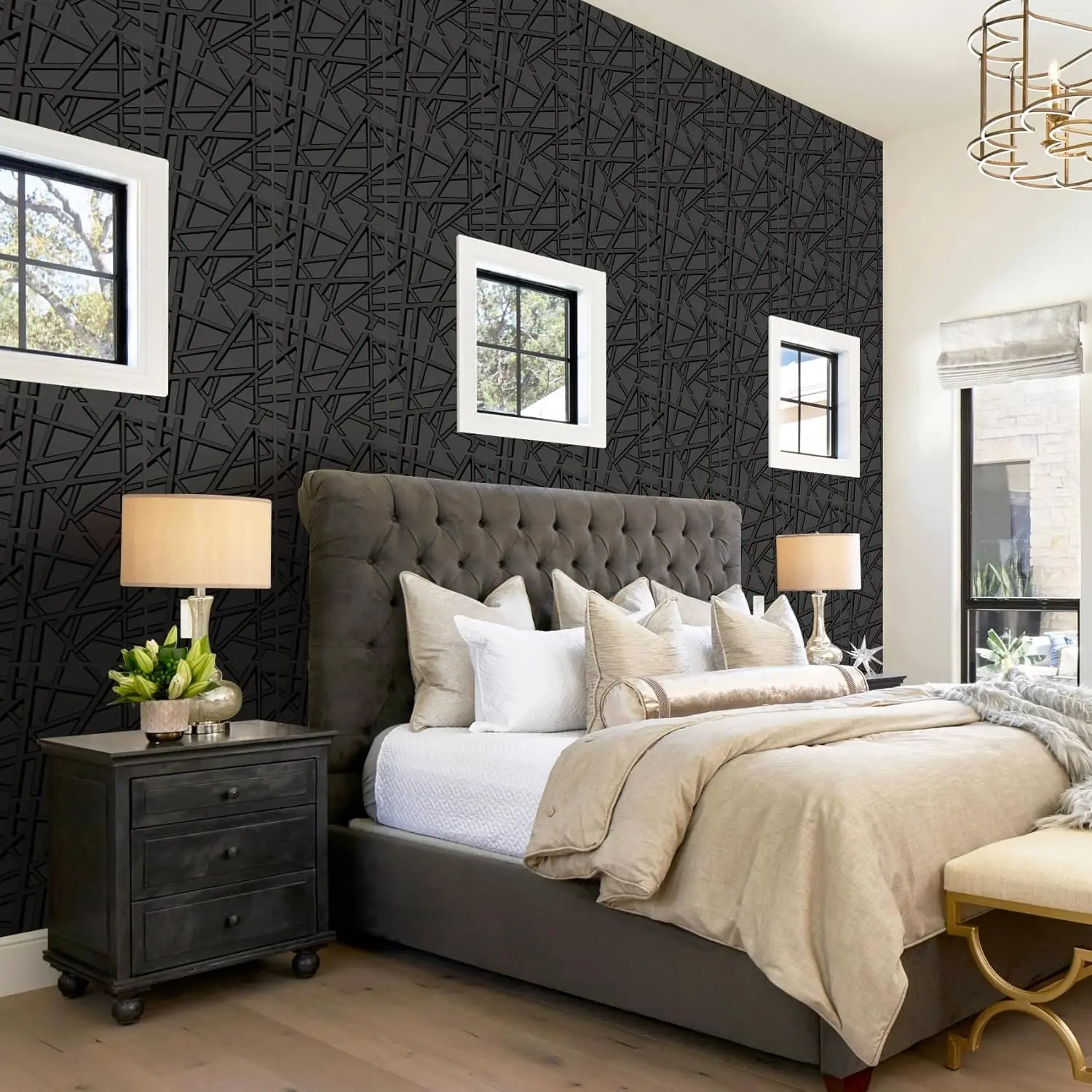 KUUJOJO 30 ชิ้น 3D พื้นผิวแผงสําหรับตกแต่งผนังในร่มเหมาะสําหรับห้องนั่งเล่น, ห้องโถง, ห้องนอน, โรงแรม, สํานักงาน