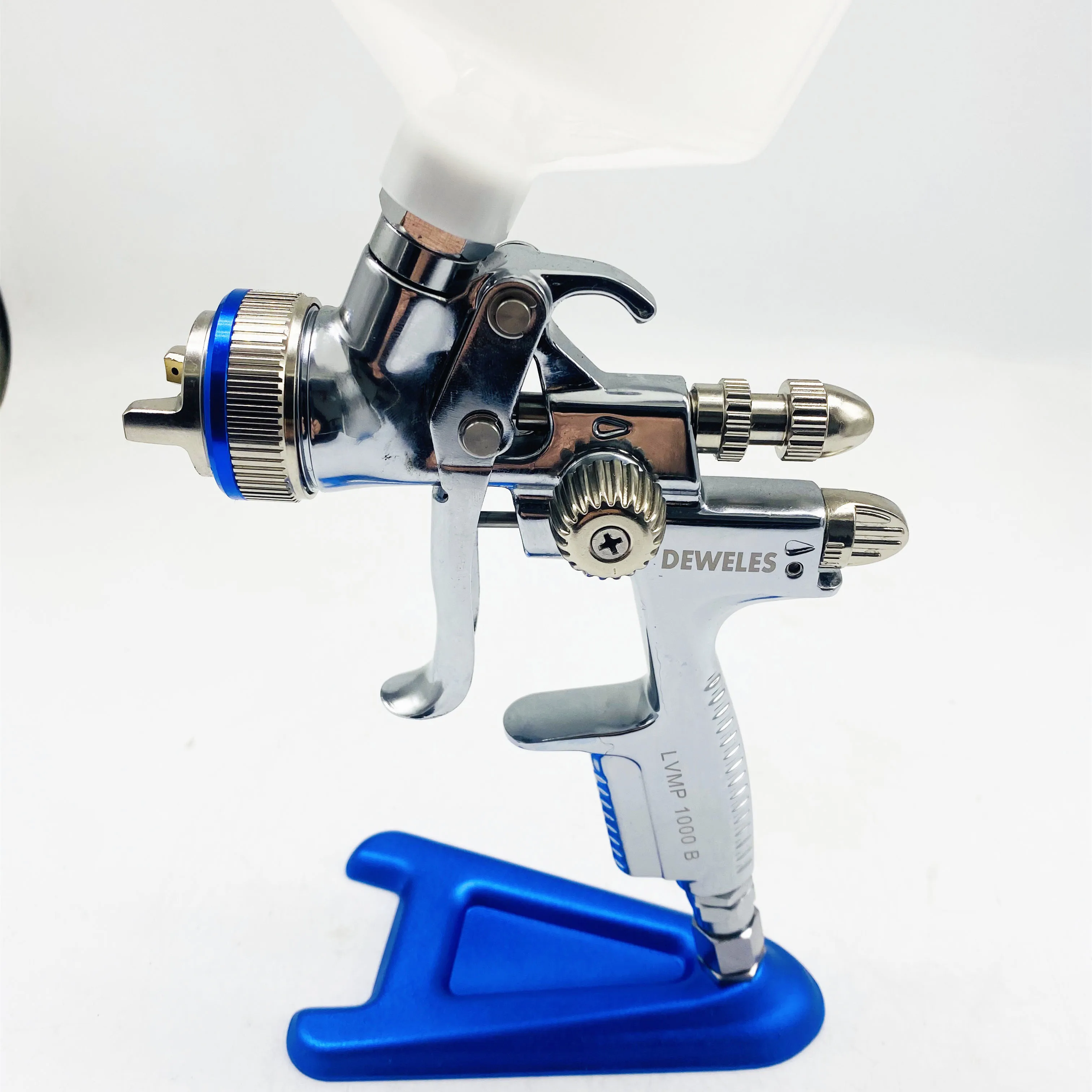 DEWELES High Quality Spray Gun 1000B 1.3/1.7mm Aluminum Varnish Paint Sprayer Low Pressure LVMP Gravity Paint Spray Gun Airbrush