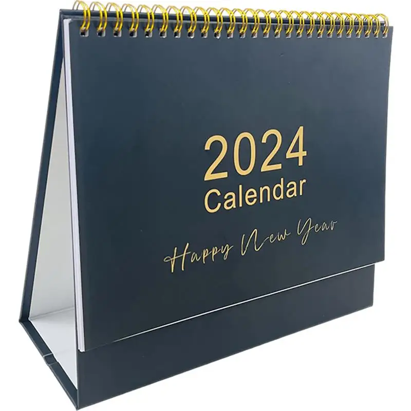 

2024 Full Year Calendar Small Desk Calendar Standing Calendar Desk Calendar for Recording Events