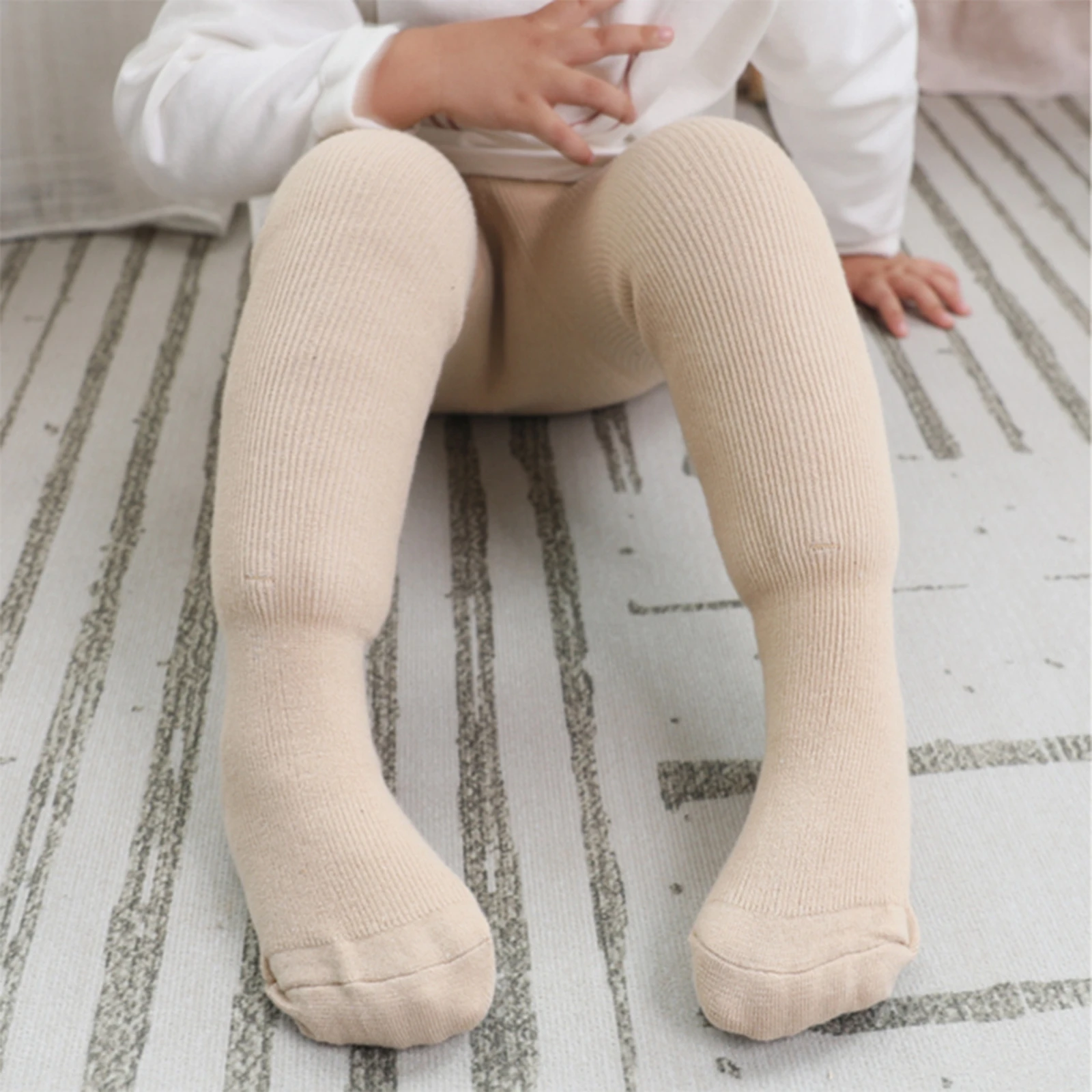 Kids Girls Winter Warm Tights Solid Color Velvet/Fleece Lined Pantyhose Stockings Footed Leggings