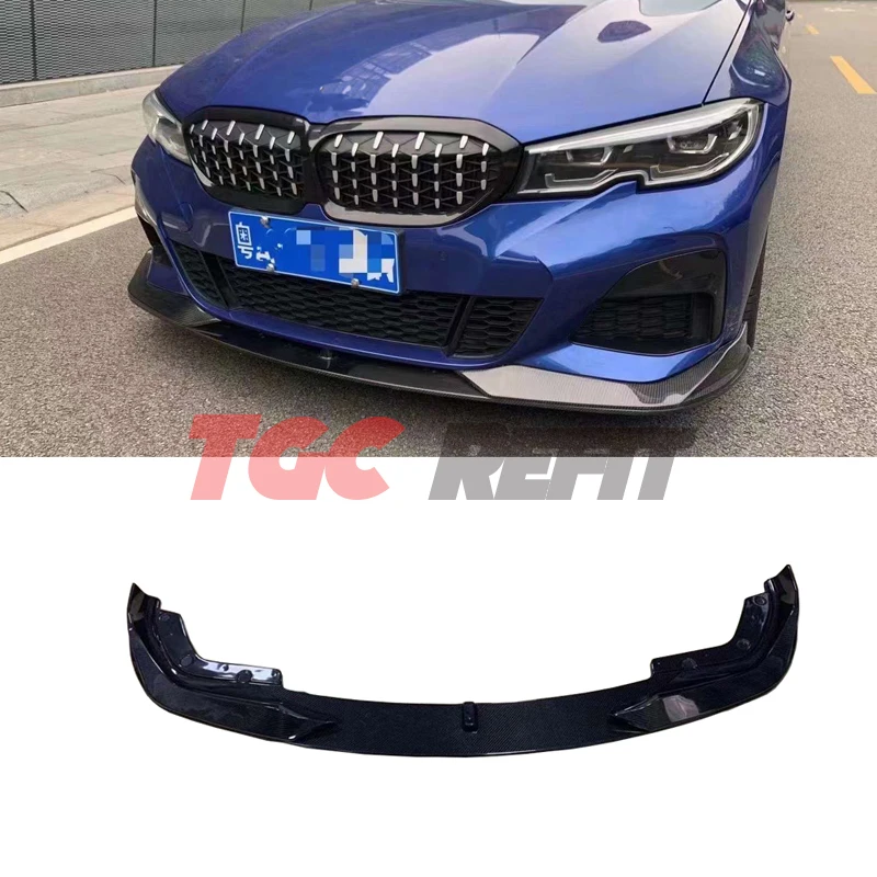 

Carbon Fiber 3D Style Front Bumper Chin Lip Spoiler For BMW 3 Series G20 G21 G28 Lips Protection Cover Trim Kit