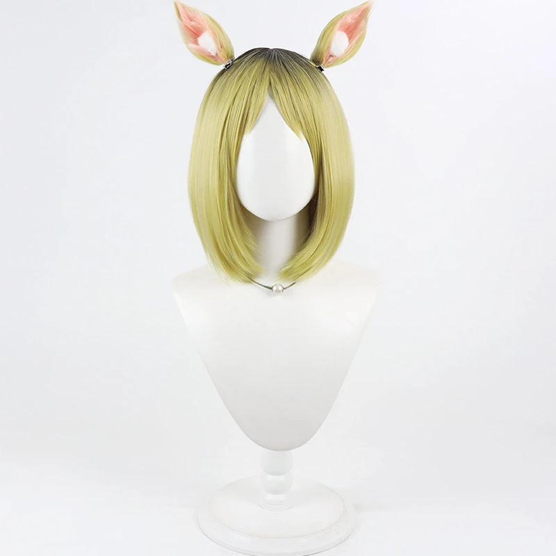 Anime Chainsmoker Cat Yakuko Etsushimaru Cosplay Wig Ear Tail Full Set For Halloween Comicon Party Adult Women Men