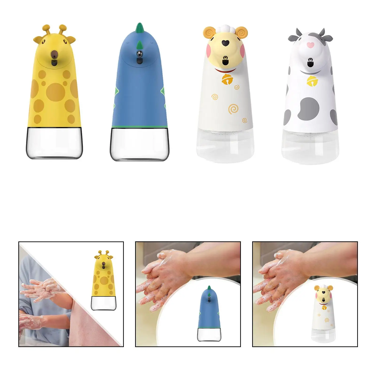 Foaming Soap Dispenser Cartoon Touchless Soap Dispenser Automatic Hand Soap Dispenser for Kids Hotel Home Bathroom Kindergarten