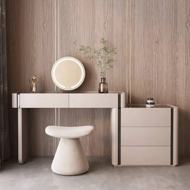 

Essentials European Vanity Desk Stool Drawers Cabinet Room Stuff Dressing Table Makeup Adult Meubles De Chambre Furnitures