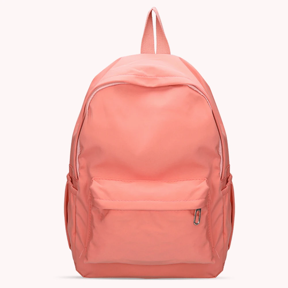Popular Ladies Solid Color Shopping Knapsack Students Casual Large Capacity School Rucksacks Women Nylon Shoulder Backpack