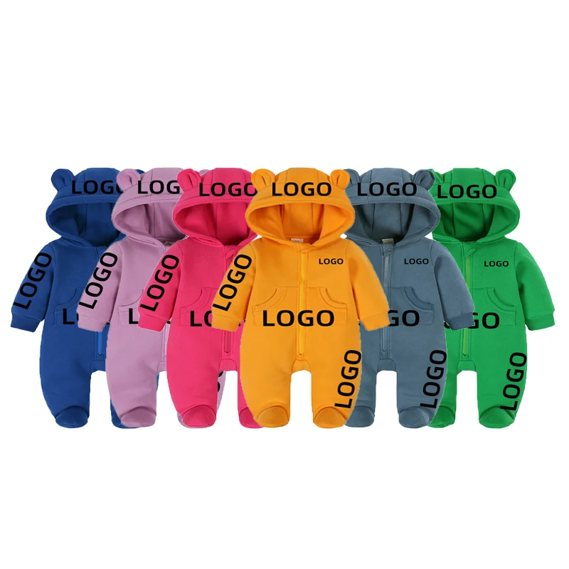 

Customized Thickened Onesie Toddlers Clothes New Baby Clothes Winter 2025 New Animal Shape Covered Feet Crawling Suit Rompers