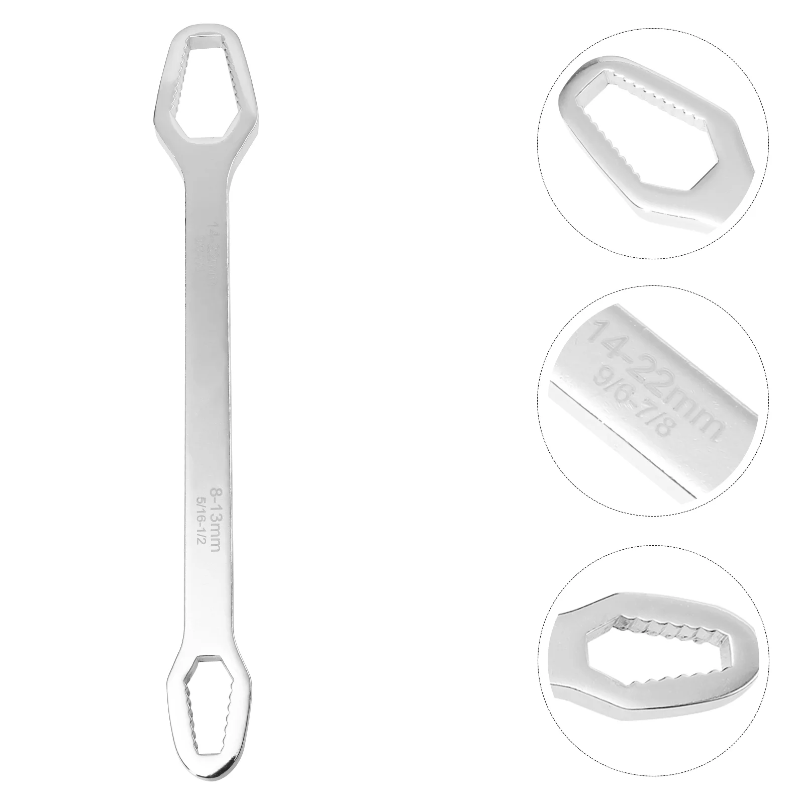 Double Headed Wrench Multifunctional End Spanner Home Double-Headed Silver Screw Nuts