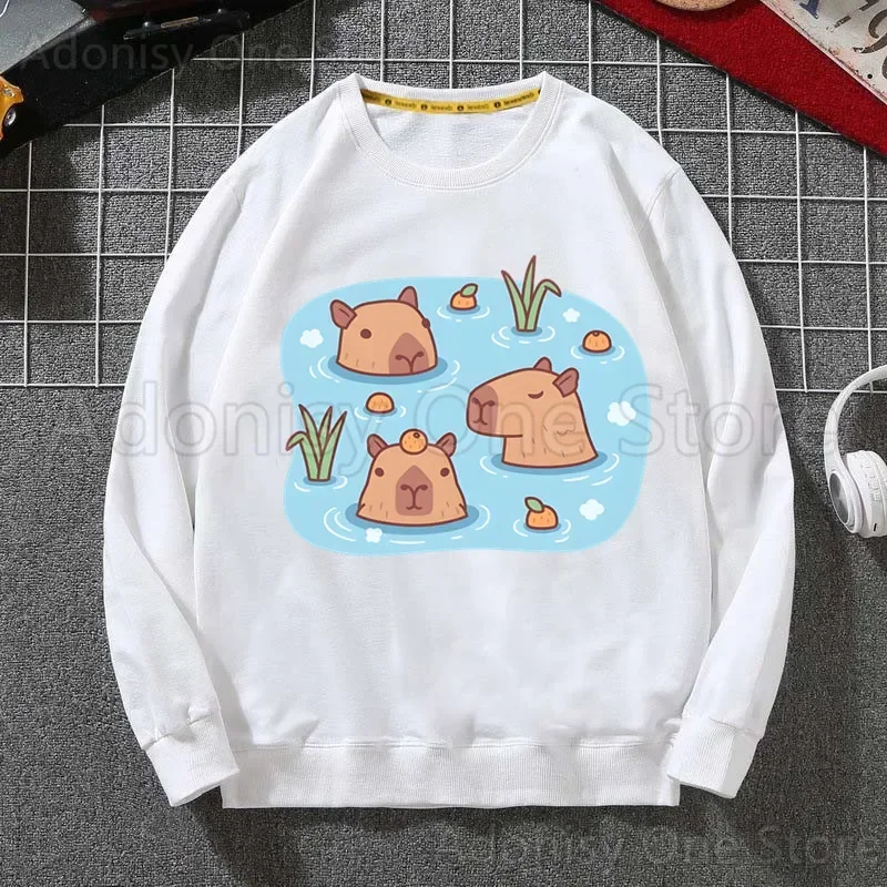 سترة كابيبارا فاشون كلاسيكية مطبوعة للرجال والنساء بقلنسوة، سترة بغطاء للرأس برسومات عصرية، ملابس غير رسمية بقلنسوة