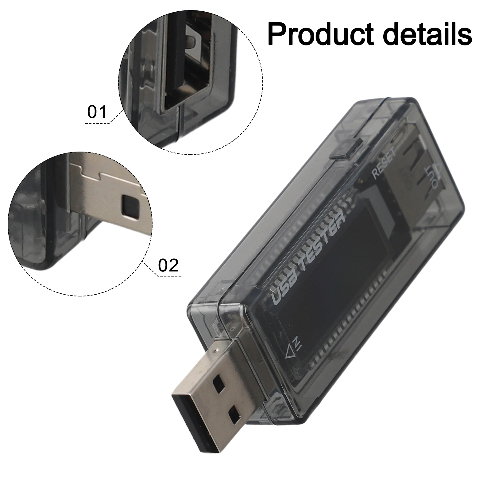 

For USB Devices Voltage Tester USB Voltage Meter Testing And Monitoring Error Range 1 Operating Temperature 0-60 C