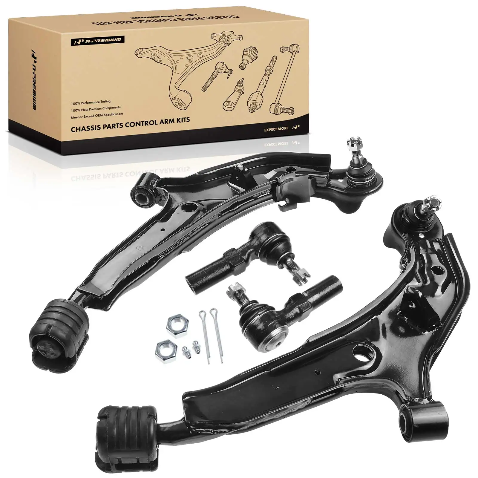 A-Premium 4x Front Lower Control Arm Ball Joint Tie Rod End for Nissan Maxima 1995-1999 Infiniti I30 1996-1999
