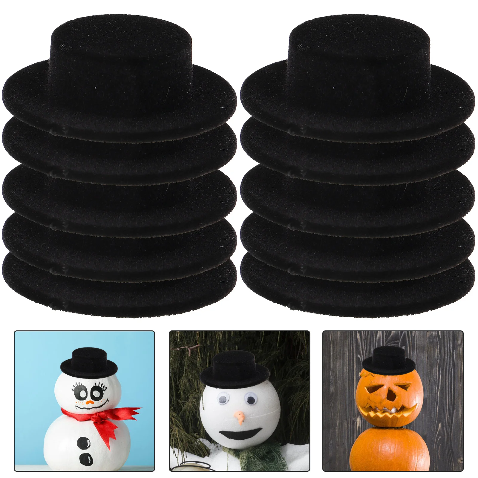 

20Pcs Fashionable Miniature Hats Resin Made Tiny Top Hat for DIY Craft Decoration Party Favors Small Hat Embryos Kit