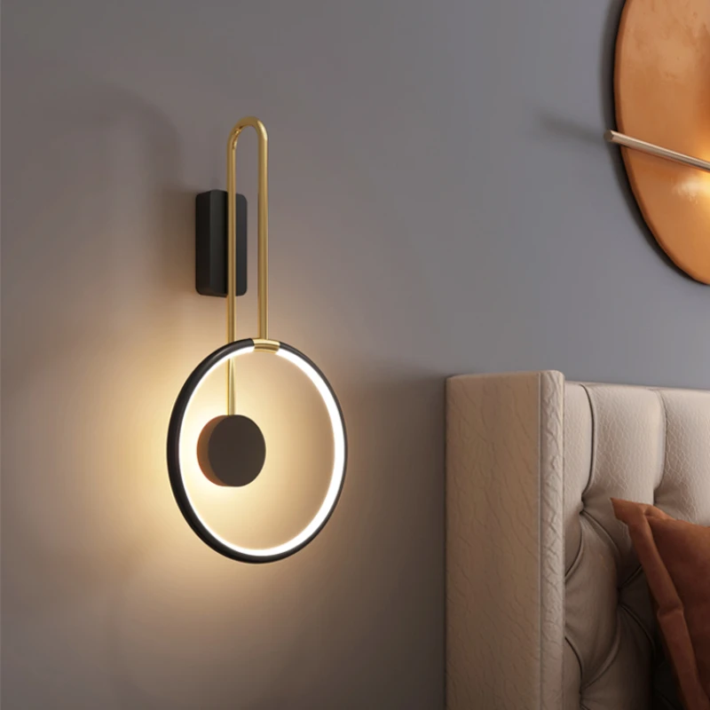 

Wall Lamp Bedroom Bedside Lamp Modern Simple and Light Luxury Nordic Living Room Background Wall Lamp