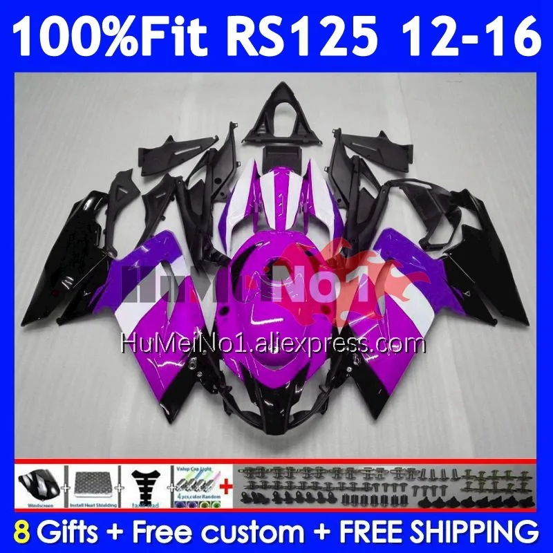 Injection Kit For Aprilia RS-125 RSV125 R RS125 12 13 14 15 16 313No.95 RS 125 2012 Black purple 2013 2014 2015 2016 OEM Fairing