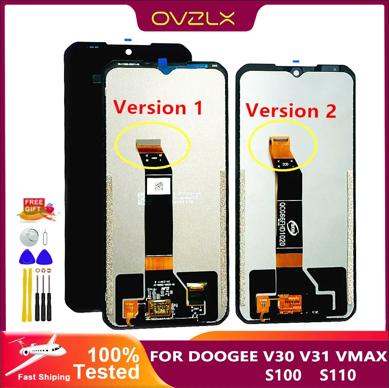 Original For DOOGEE V30 LCD Display+Touch Screen Digitizer For V30T V30 PRO V31 V31GT VMAX S100 S110 S120 DF10 PF10 Pro Display