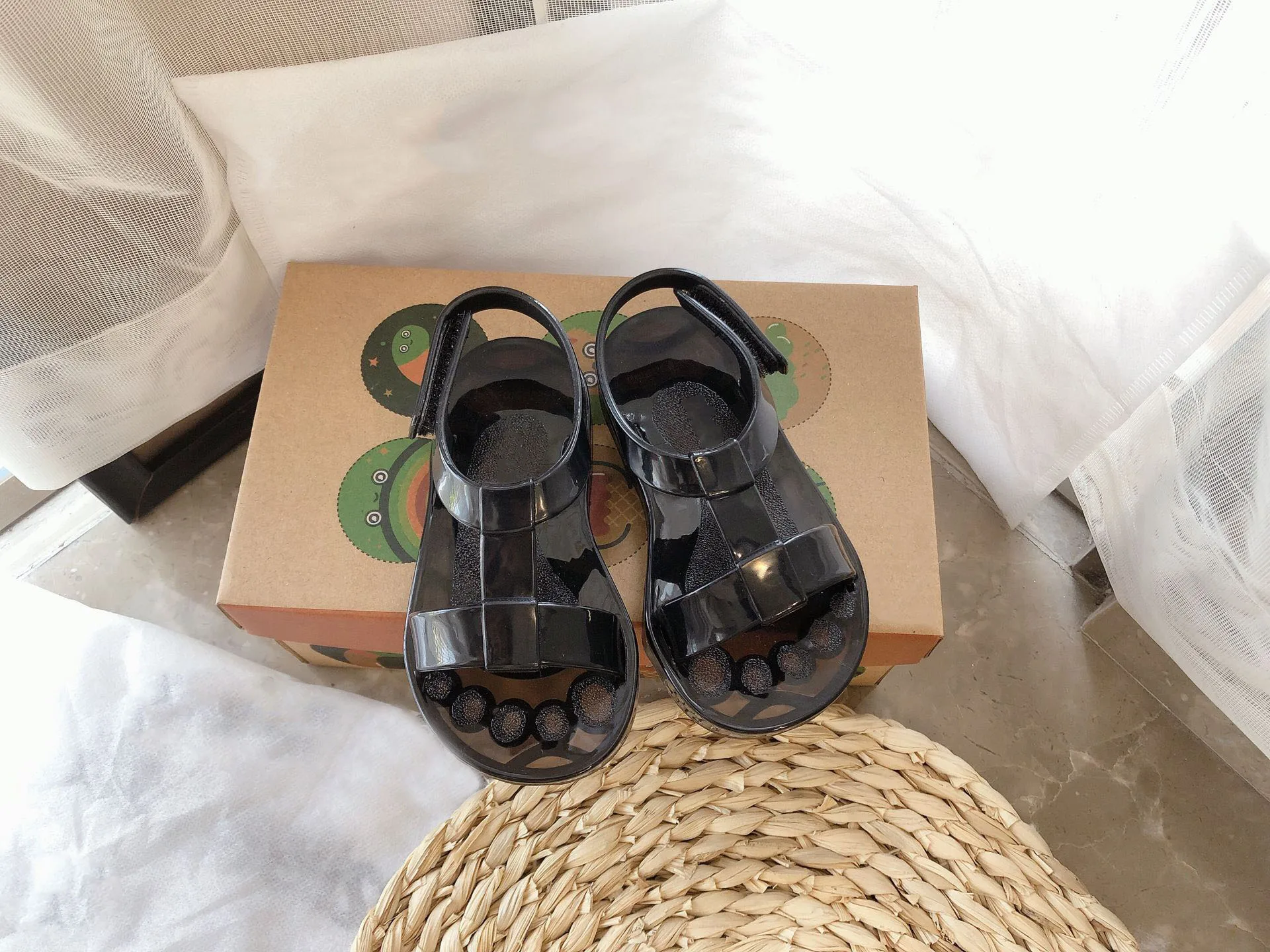 Sandali estivi per bambini ragazzi Casual open-toe Jelly shoes Girls Sweet beach shoes