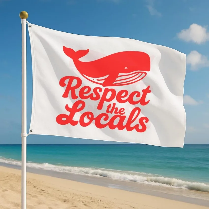Whale Double Sided Beach Flag Outdoor Nautical Flag for Beach House Boat Garden Yard Decoration with Grommet