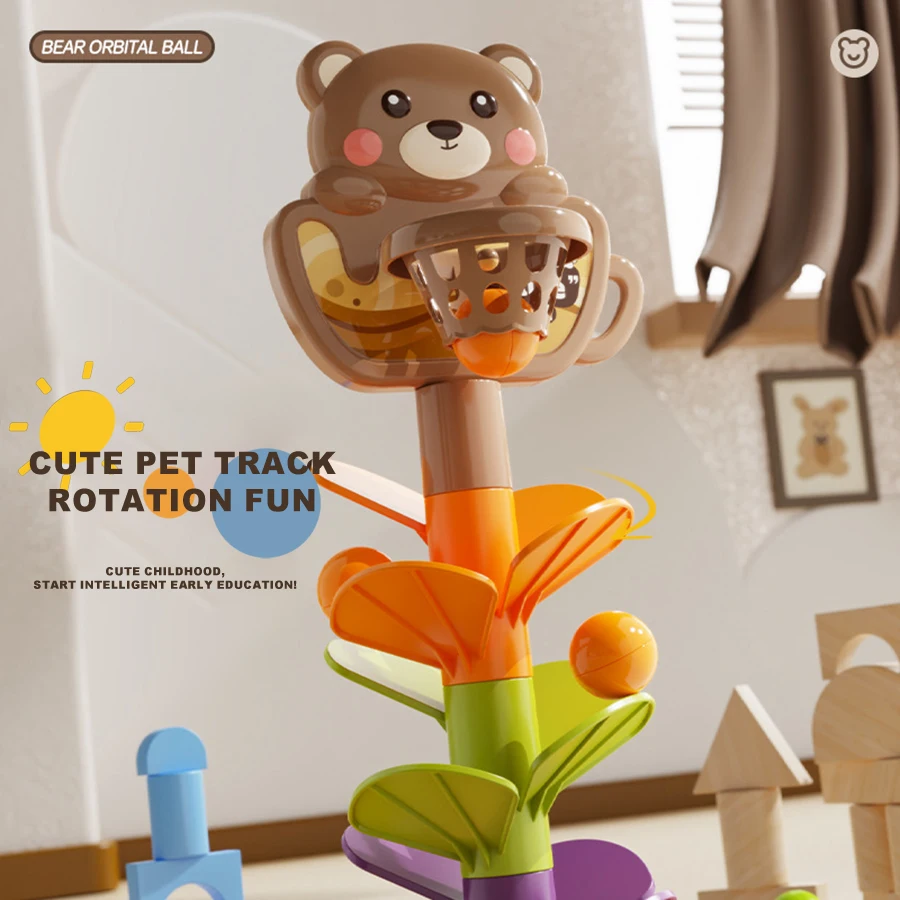 ของเล่นลูกบอลดรอปมอนเตสซอรี่เหมาะเป็นของขวัญสําหรับเด็กอายุ 1-3 ปี มันคือหอบอลหมุนได้สําหรับเด็กทารก