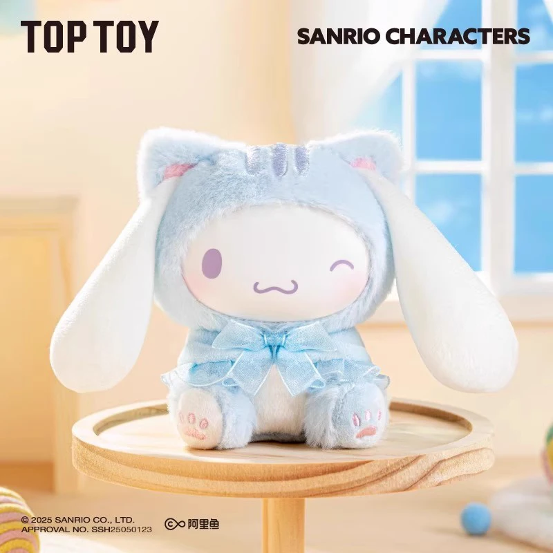 Toptoy Sanrio personajes gatitos serie vinilo caja ciega lindo escritorio colgante muñeca adornos jugar con juguetes coleccionables de moda
