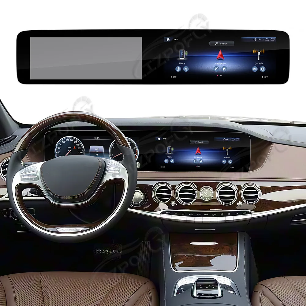 

Автомагнитола Lizpofly Dual 12.3" с CarPlay для Mercedes Benz S-класса 2014-2017, Android 13, GPS-навигация, мультимедийный проигрыватель