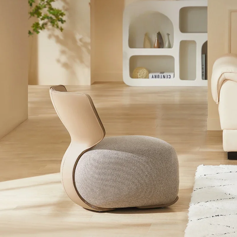 Single Sofa Chair Cream Wind Lazy Sofa Backrest Small Chair Living Room Balcony Leisure Chair Luxury Modern Sofa Furniture