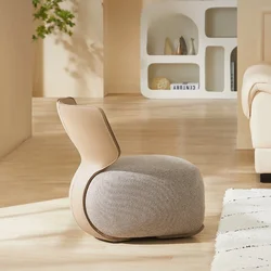 Single Sofa Chair Cream Wind Lazy Sofa Backrest Small Chair Living Room Balcony Leisure Chair Luxury Modern Sofa Furniture