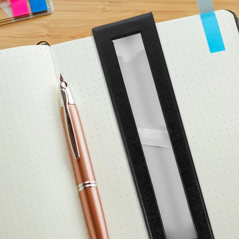 

4pcs Pen Box Quality Paper Strong Transparent Window Design Suitable Pens Ballpoint Easy Storage Space Saver Gift Wrapping Box