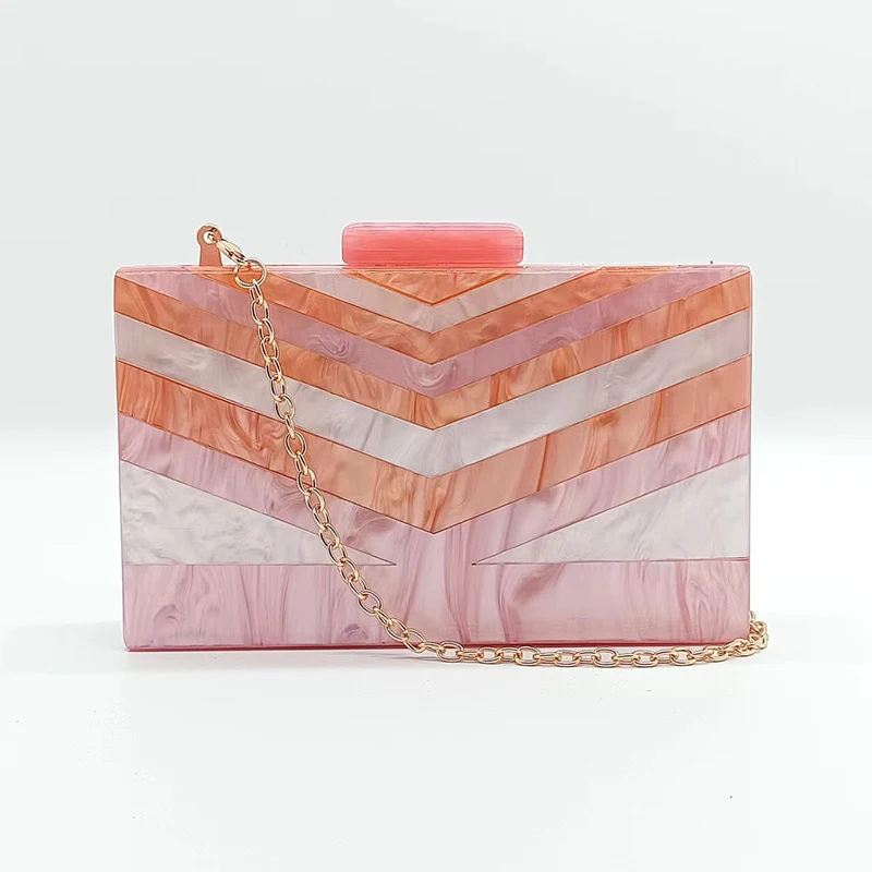 2022 Women's Handbag Luxury Designer Party Wallet Orange Mini Female Cross Bag Evening Clutch Brand Chain Shoulder Exact Replica - Image 2