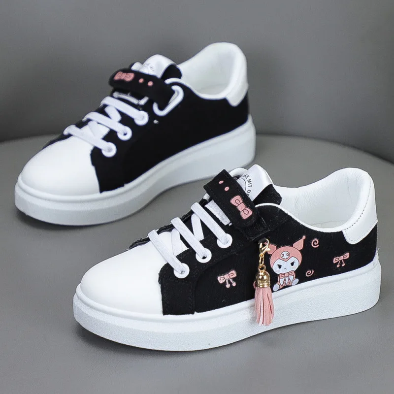 

Sanrio Girls Breathable Canvas Shoes Spring Autumn Board Shoes Students Winter Children Casual Shoes hello kitty kuromi Sneakers