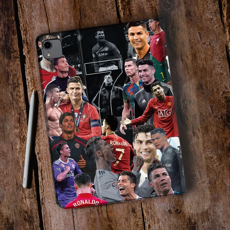 Football Superstar R-Ronaldo Case For iPad 10.2 7th 8th Air 1 2 3 Mini 2 3 5 Case Luxury Silicone For iPad Air 4 iPad Pro11 Case