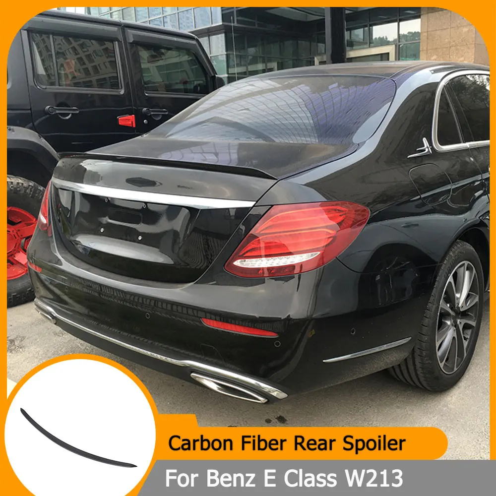 

Car Rear Trunk Spoiler Wing for Mercedes-Benz E Class W213 E350 E63 AMG Sedan 2016 2017 Carbon Fiber Rear Boot Lid Wing Lip