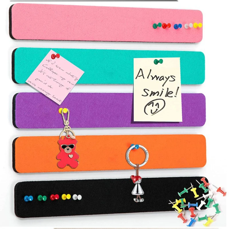 Board Felt Wall Strips Cork Pictures Notice Tack Bulletin Pin Message Strip Notes Bar Tiles Display Self Memo Hanging Adhesive