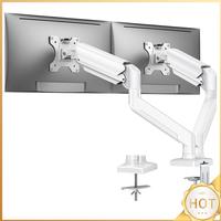 Dual Monitor Stand with C Clamp Monitor Desk Mount Full Adjustable Monitor Arm Desk Mount for 13 To 32 Inch Computer Screens