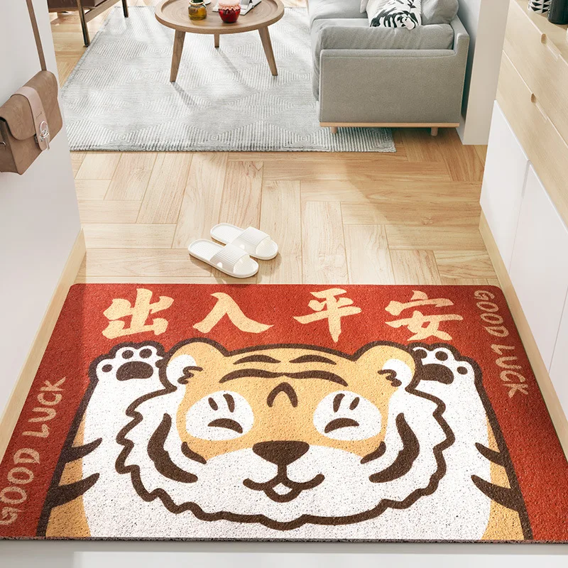 

Entrance Rug Door Mat Cartoon Style Household Dust Removal Absorption Kitchen Bathroom Wear-resistant Friction Pad PVC Carpets