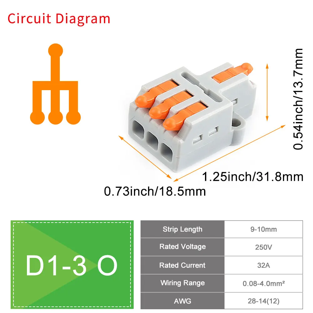 10/50 PCS Mini Snelle Bedrading Connectors Universele Compacte Hendel Crimp Splitter Elektrische Geleiders Push-in Thuis Klemmenblok