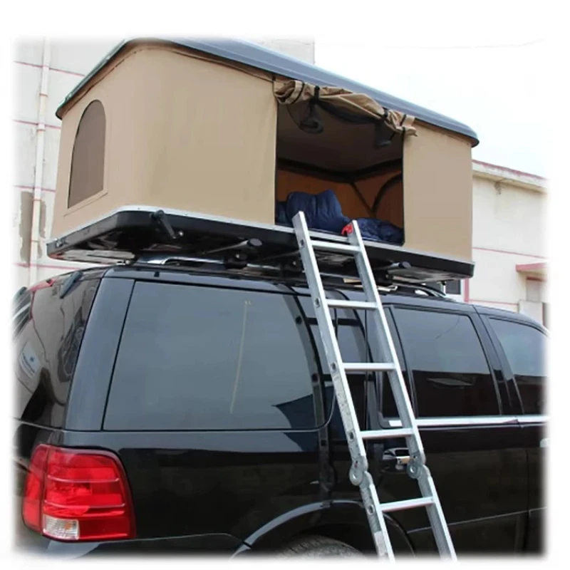 Practical Aluminium Hardshell Rooftop Tent 3‑4 Person Car Roof Rack Outdoor Camping