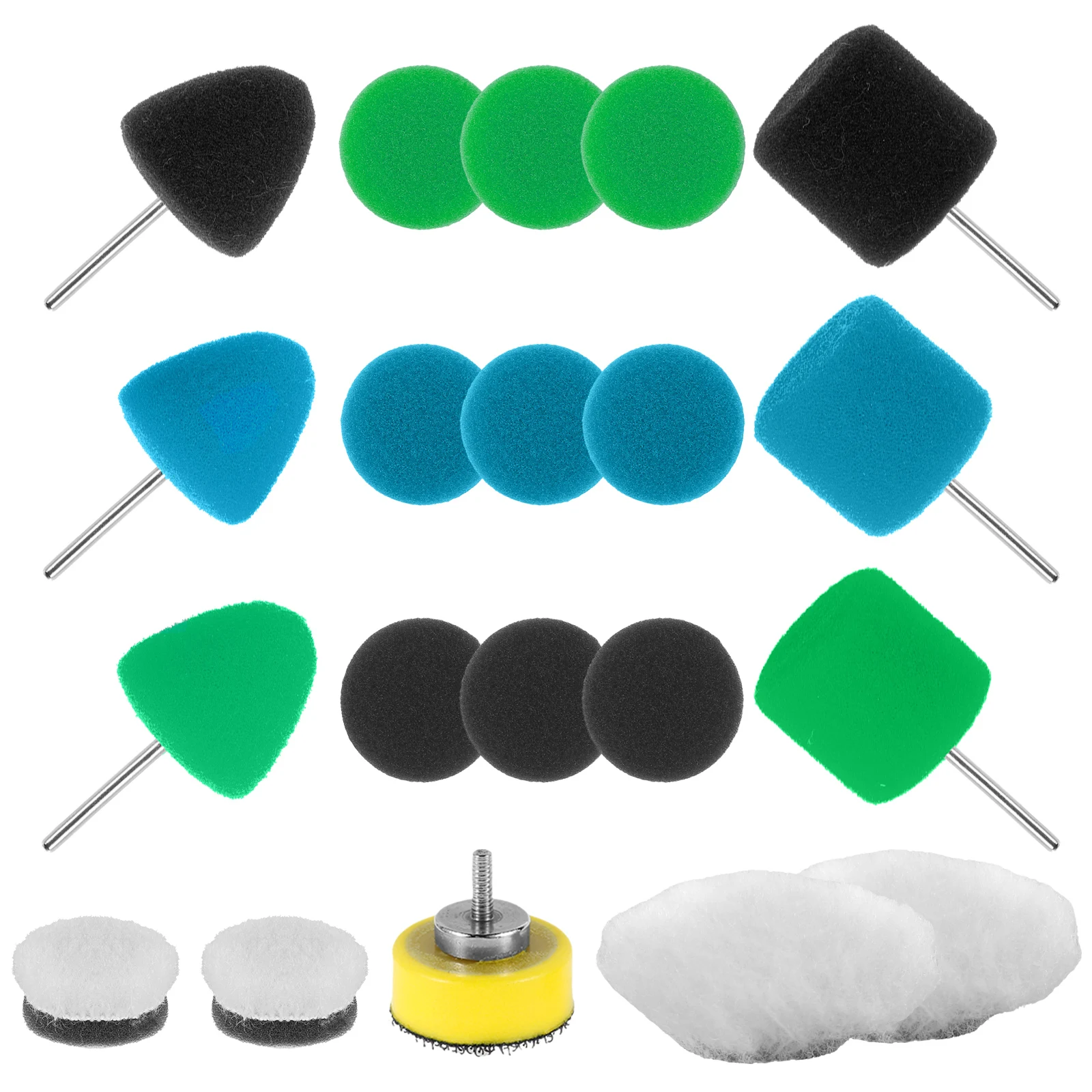 

20Pcs Mini Detail Polishing Pads Mini Buffing Sponge Wool Polishing Pads Waxing Buffing Pads for Electric Drill Rotary Tool